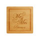 Maple 12 inch Square Mr & Mrs Cutting Board Image 2 of 2